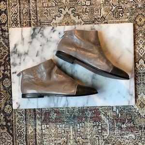 Nina originals grey black gold leather booties